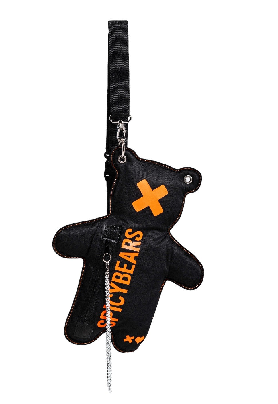 Black Neon Orange Bear Bag SPICYBEARS