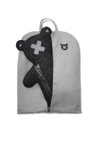 BLACK LU | Black Lurex Bouclé | Black Acrylic Bear Bag