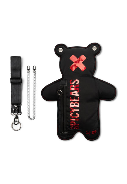 Black | Red Holographic Bear Bag