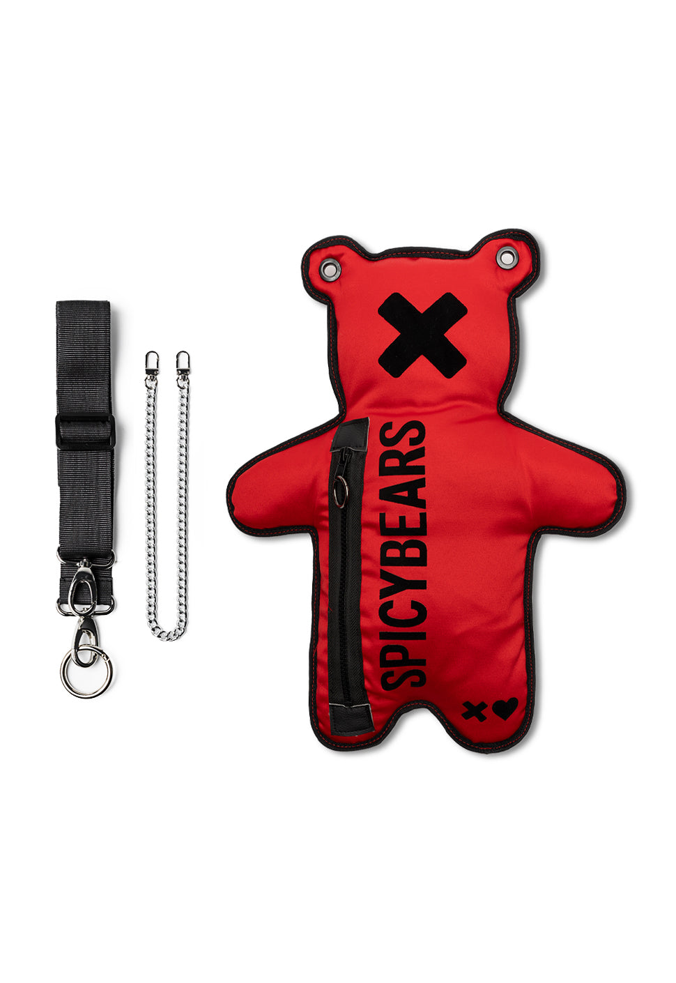 Red | Black Velvet Bear Bag