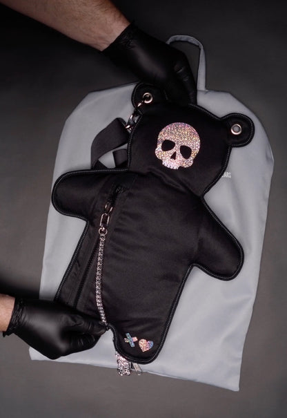 SkullBEARS | Black | Silver Holographic Bear Bag